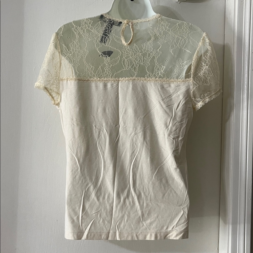 Ralph Lauren Cream Lace Blouse - Picture 3 of 8